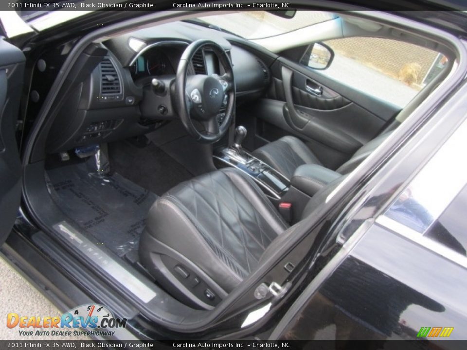 2011 Infiniti FX 35 AWD Black Obsidian / Graphite Photo #17