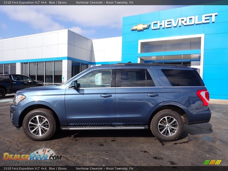 2018 Ford Expedition XLT 4x4 Blue / Ebony Photo #3