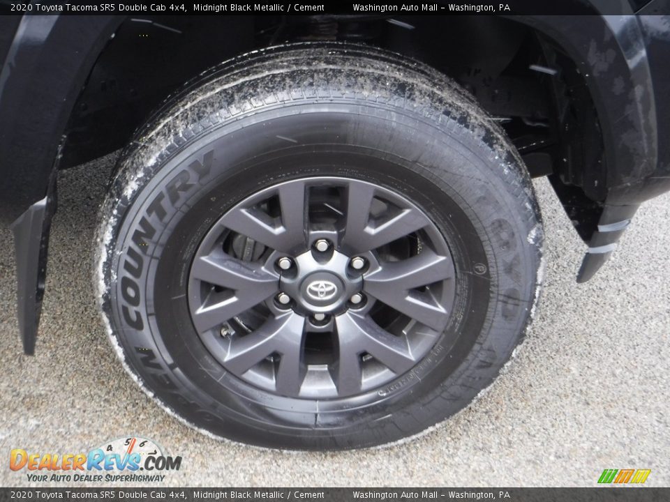 2020 Toyota Tacoma SR5 Double Cab 4x4 Midnight Black Metallic / Cement Photo #7