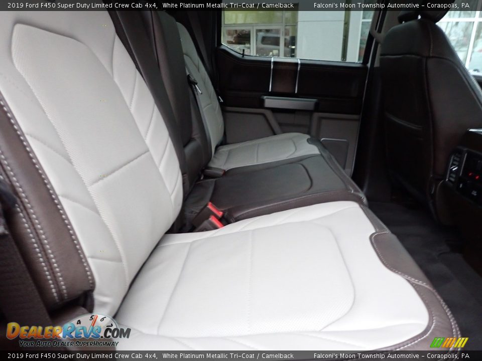 2019 Ford F450 Super Duty Limited Crew Cab 4x4 White Platinum Metallic Tri-Coat / Camelback Photo #16