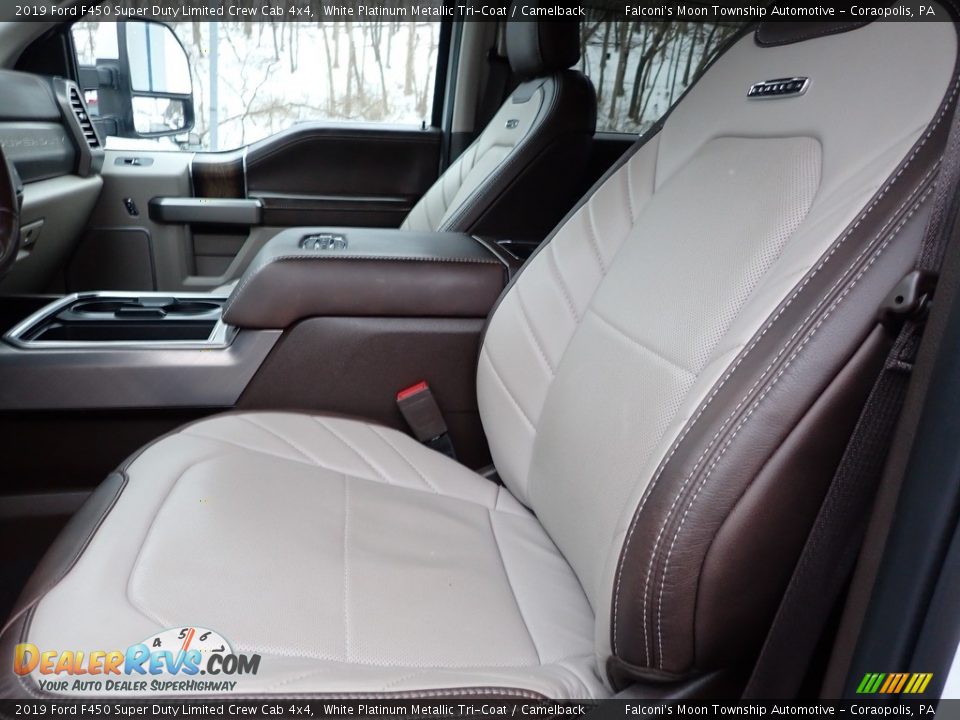 2019 Ford F450 Super Duty Limited Crew Cab 4x4 White Platinum Metallic Tri-Coat / Camelback Photo #17