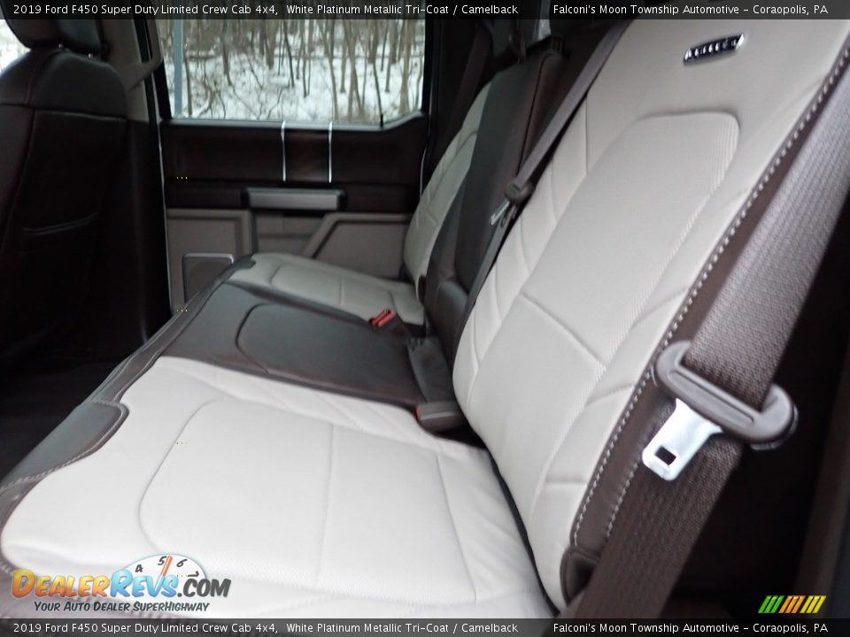 2019 Ford F450 Super Duty Limited Crew Cab 4x4 White Platinum Metallic Tri-Coat / Camelback Photo #18