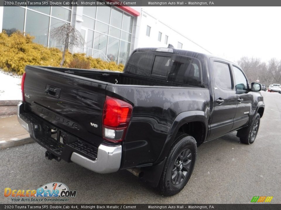 2020 Toyota Tacoma SR5 Double Cab 4x4 Midnight Black Metallic / Cement Photo #15