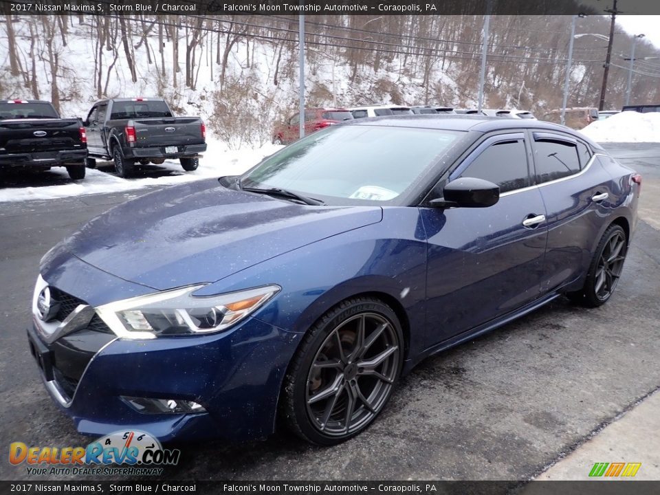 2017 Nissan Maxima S Storm Blue / Charcoal Photo #8