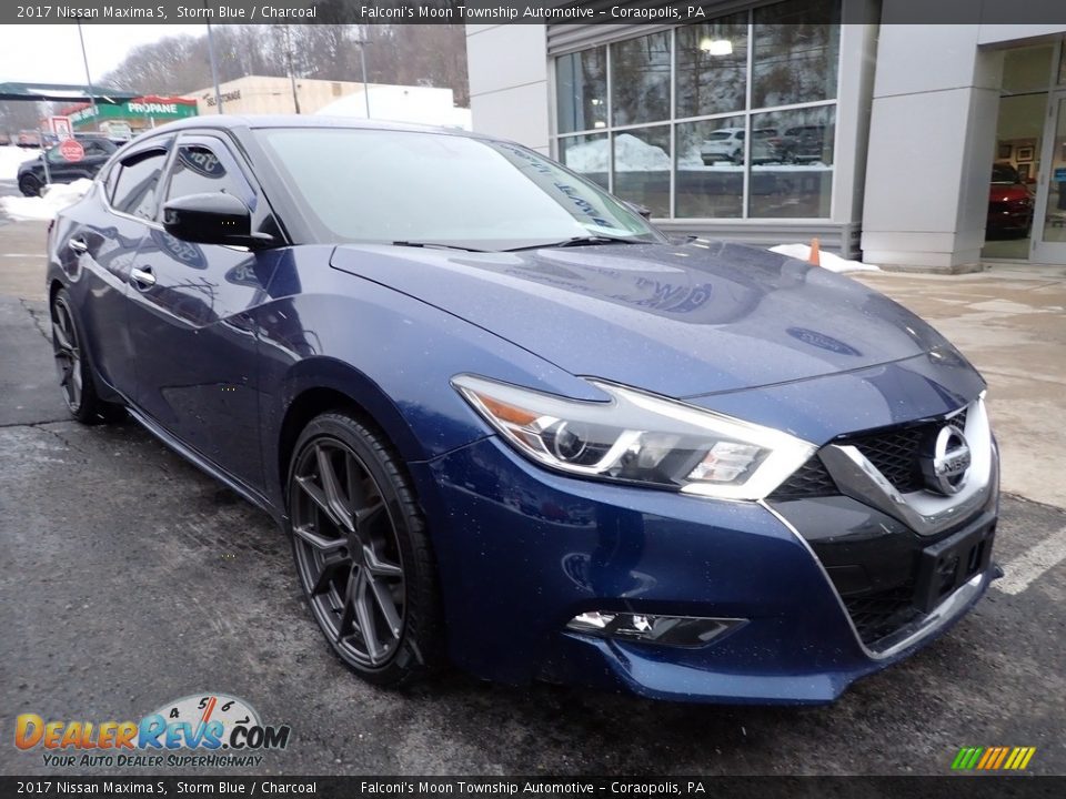 2017 Nissan Maxima S Storm Blue / Charcoal Photo #10