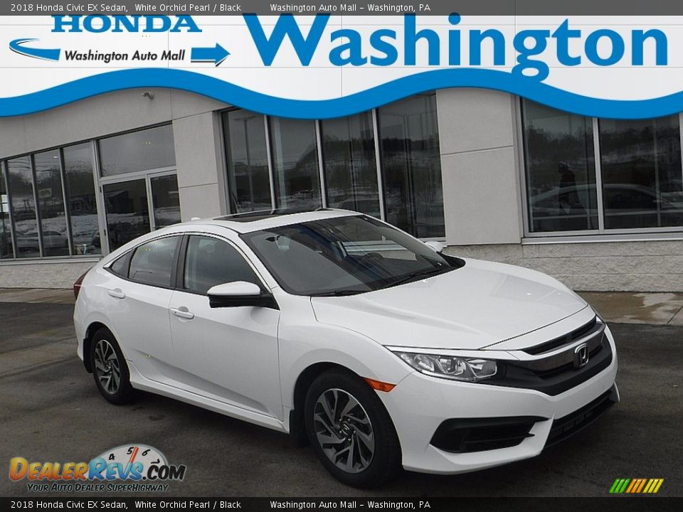 2018 Honda Civic EX Sedan White Orchid Pearl / Black Photo #1