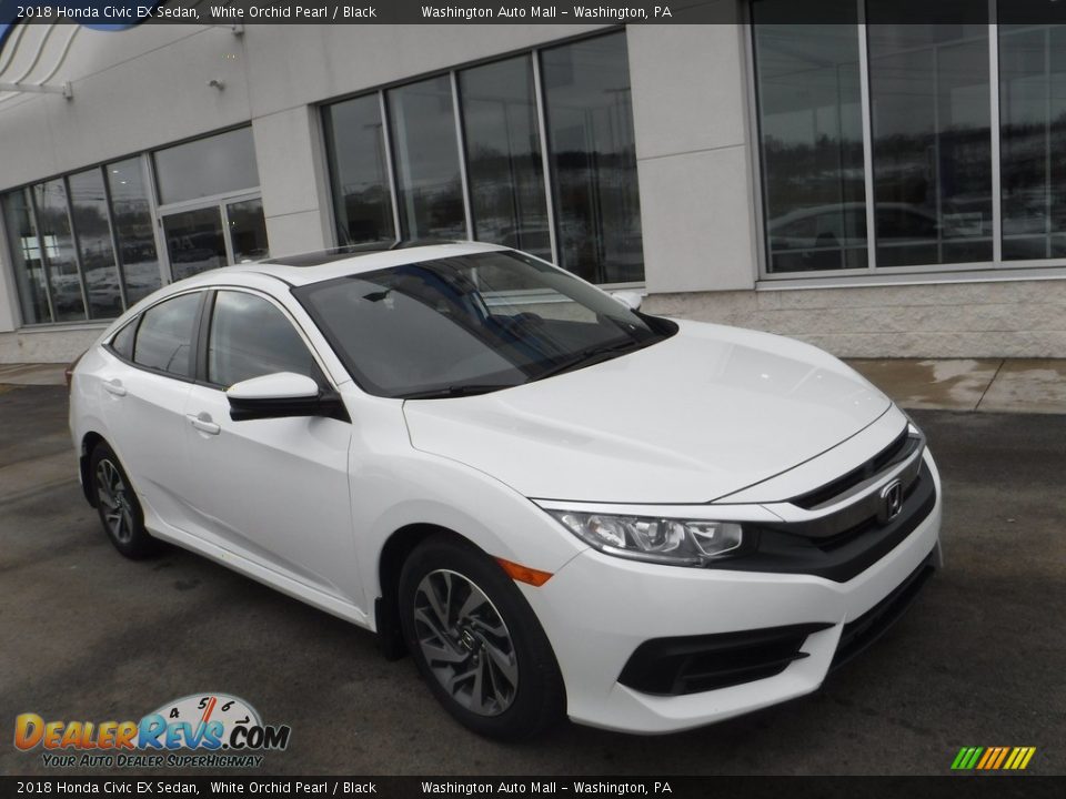 2018 Honda Civic EX Sedan White Orchid Pearl / Black Photo #5