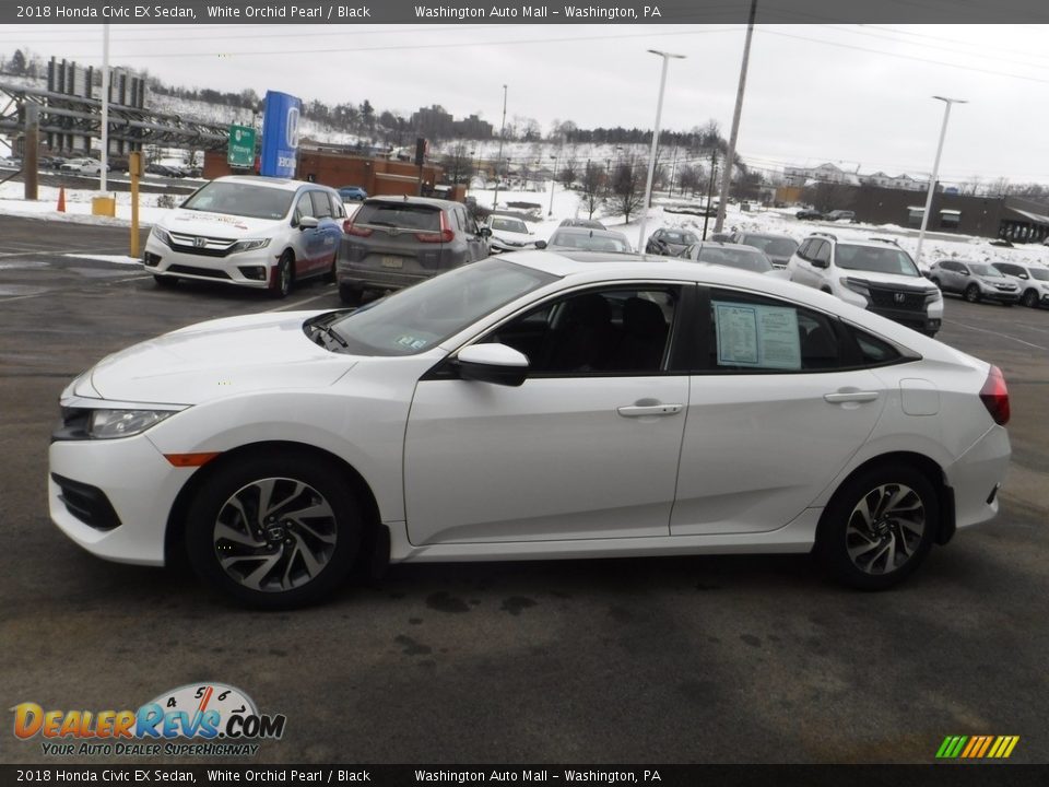 2018 Honda Civic EX Sedan White Orchid Pearl / Black Photo #8