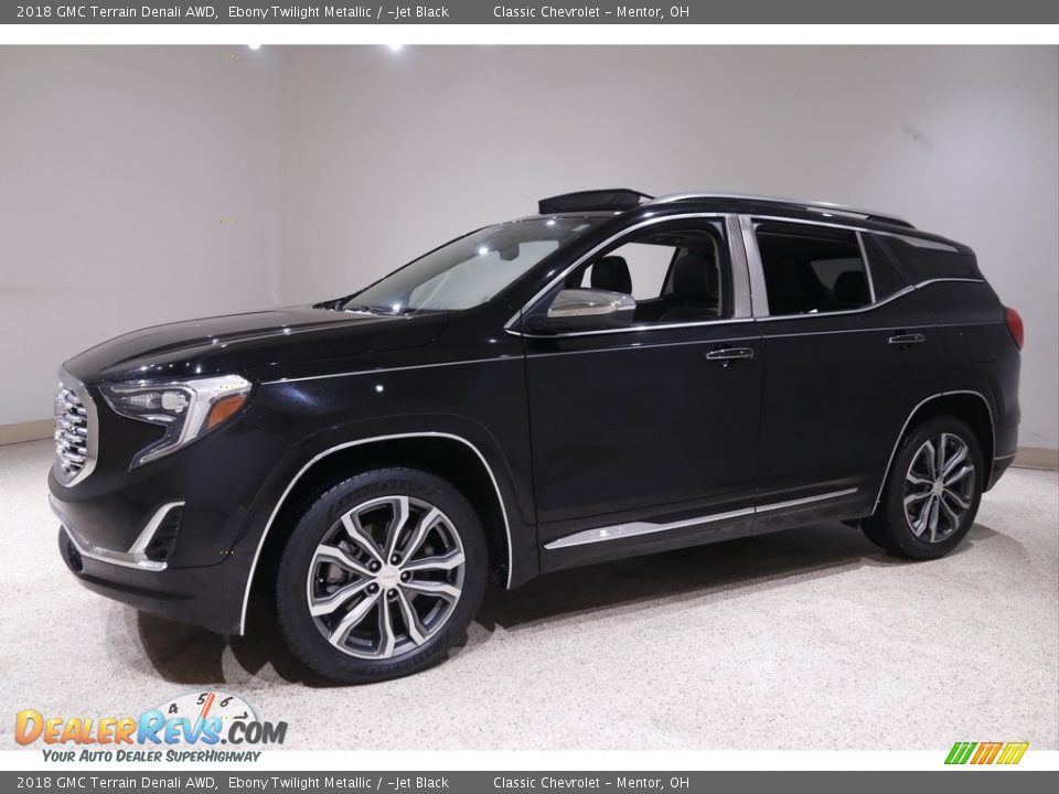 2018 GMC Terrain Denali AWD Ebony Twilight Metallic / ­Jet Black Photo #3