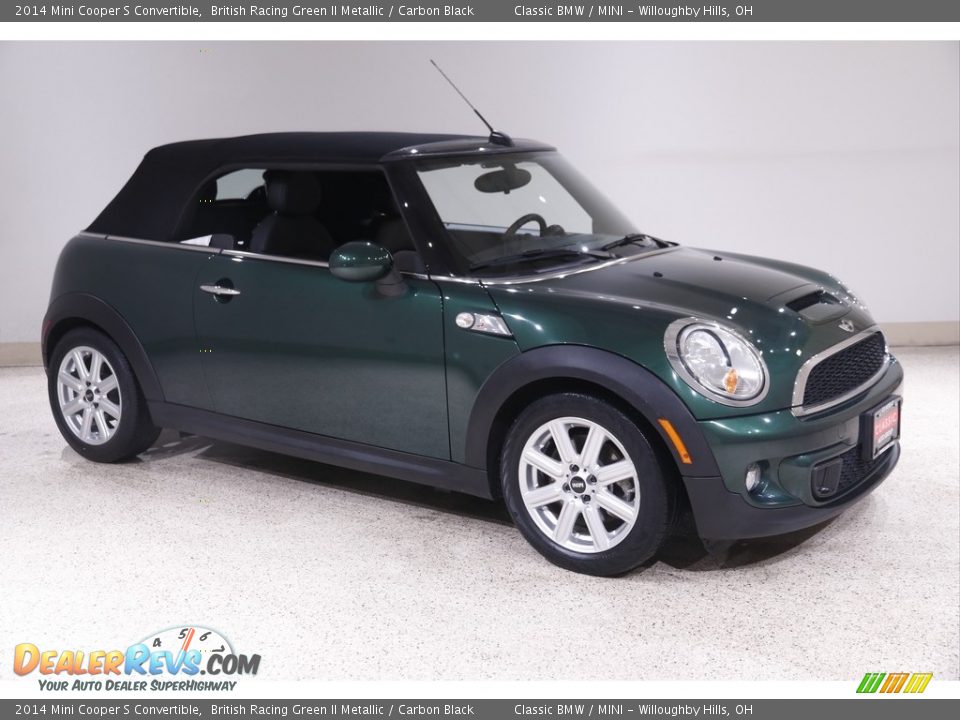 2014 Mini Cooper S Convertible British Racing Green II Metallic / Carbon Black Photo #2