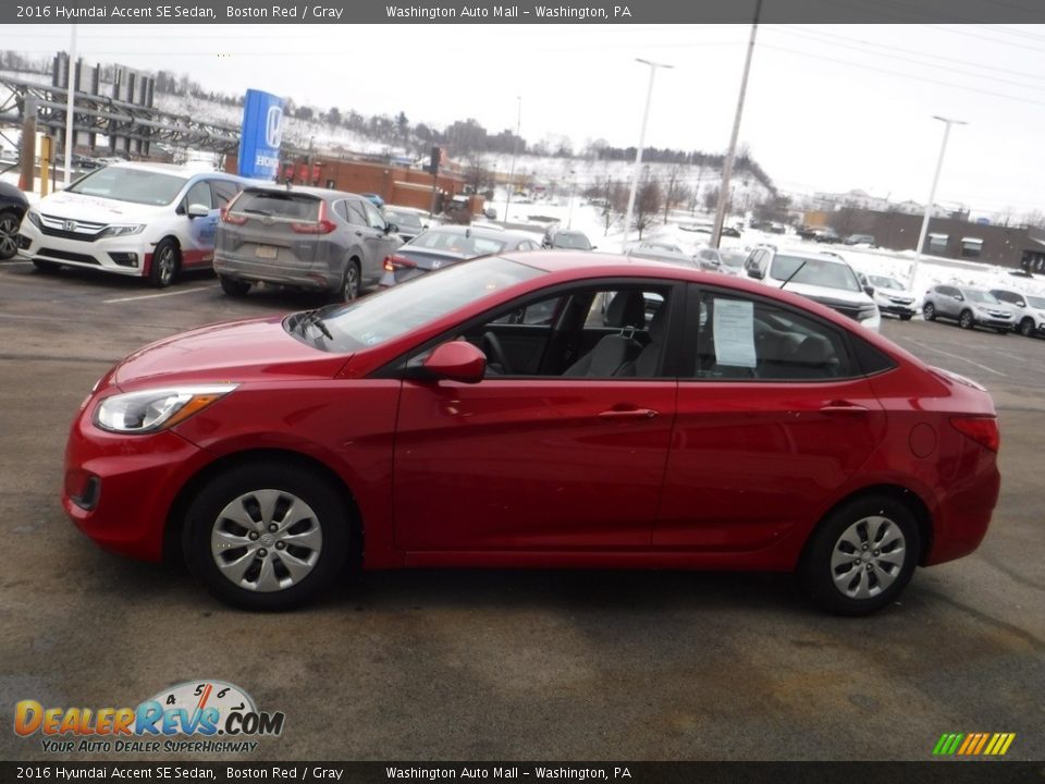 2016 Hyundai Accent SE Sedan Boston Red / Gray Photo #6