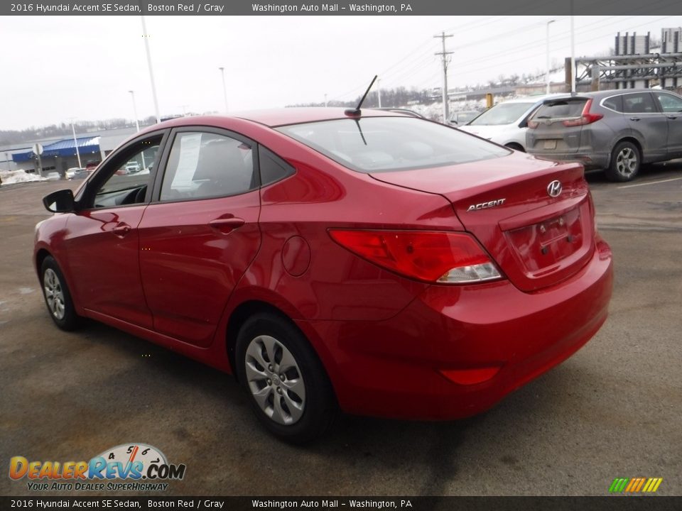 2016 Hyundai Accent SE Sedan Boston Red / Gray Photo #7