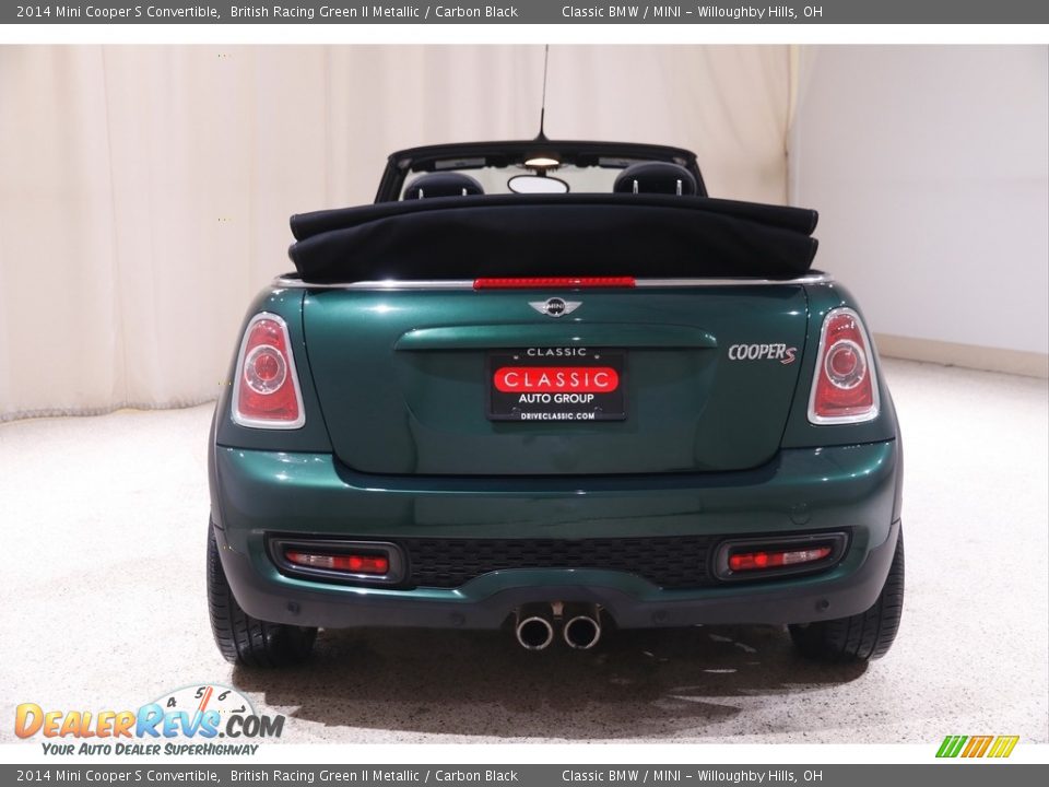 2014 Mini Cooper S Convertible British Racing Green II Metallic / Carbon Black Photo #18