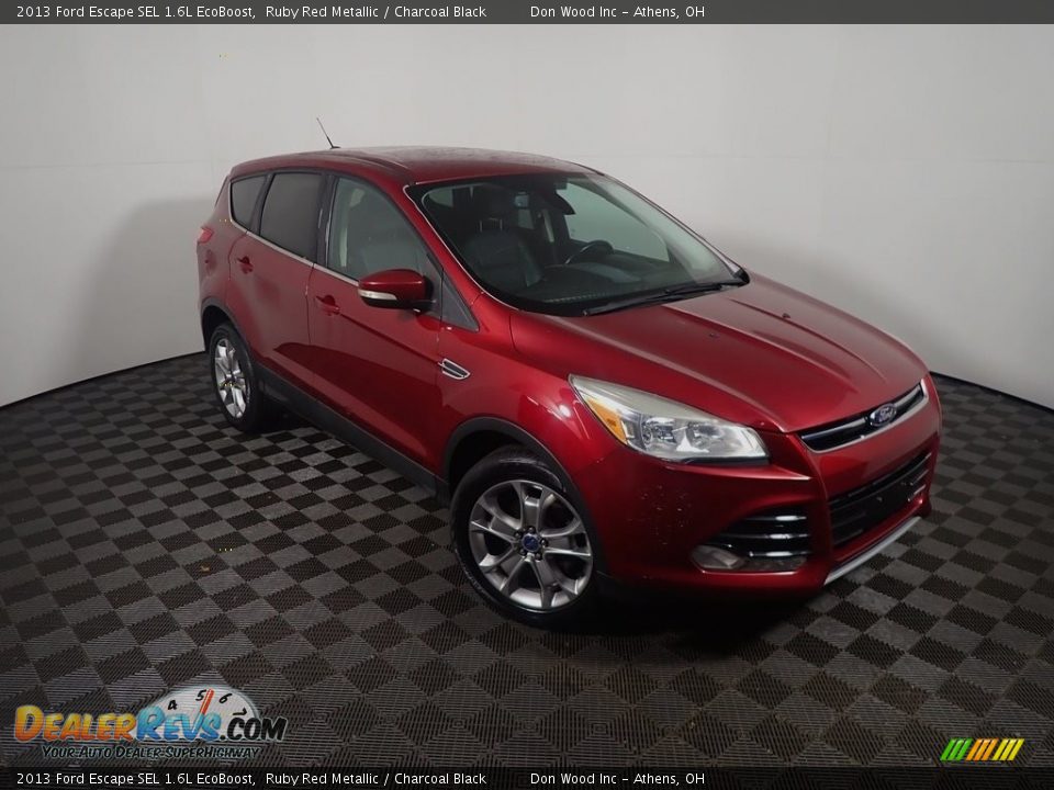 2013 Ford Escape SEL 1.6L EcoBoost Ruby Red Metallic / Charcoal Black Photo #3