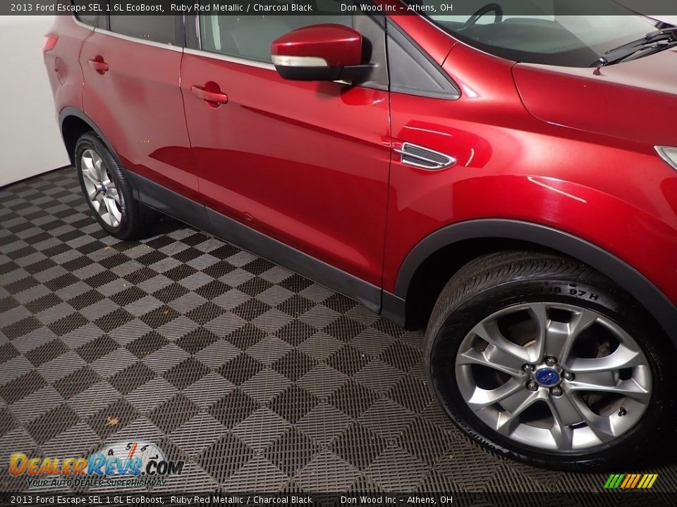 2013 Ford Escape SEL 1.6L EcoBoost Ruby Red Metallic / Charcoal Black Photo #4