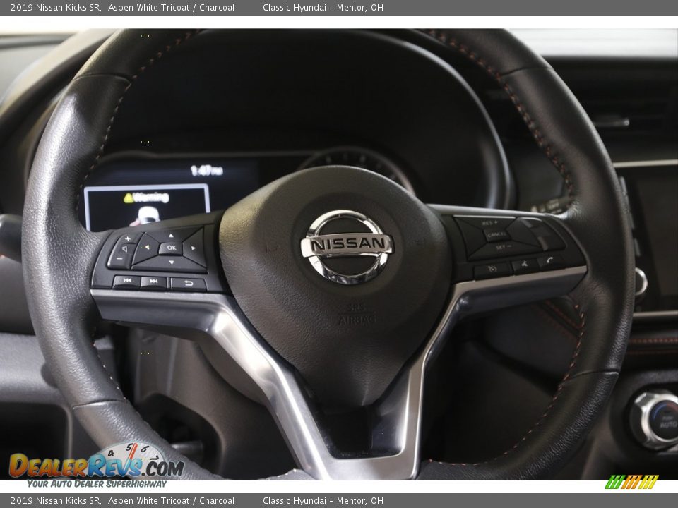 2019 Nissan Kicks SR Aspen White Tricoat / Charcoal Photo #8