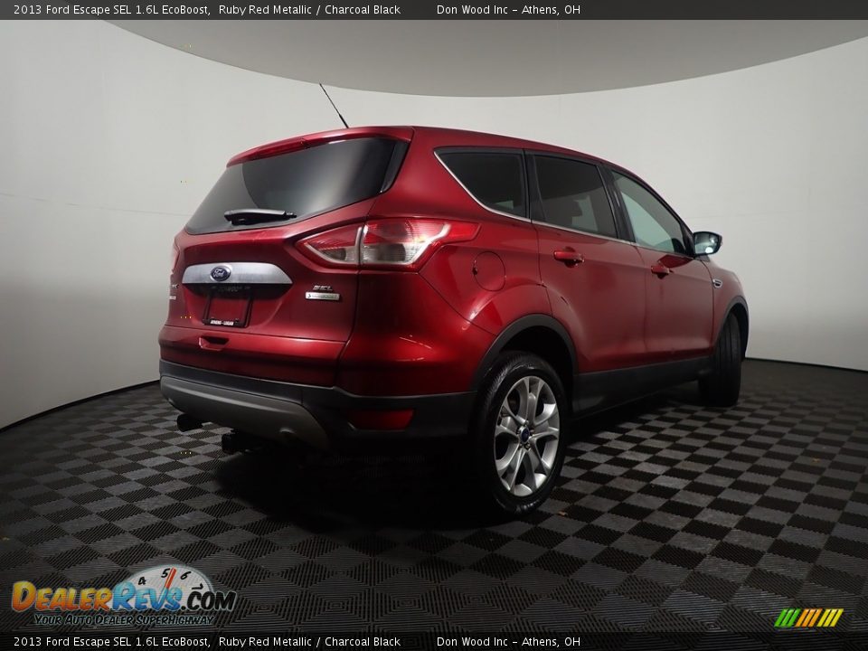 2013 Ford Escape SEL 1.6L EcoBoost Ruby Red Metallic / Charcoal Black Photo #16