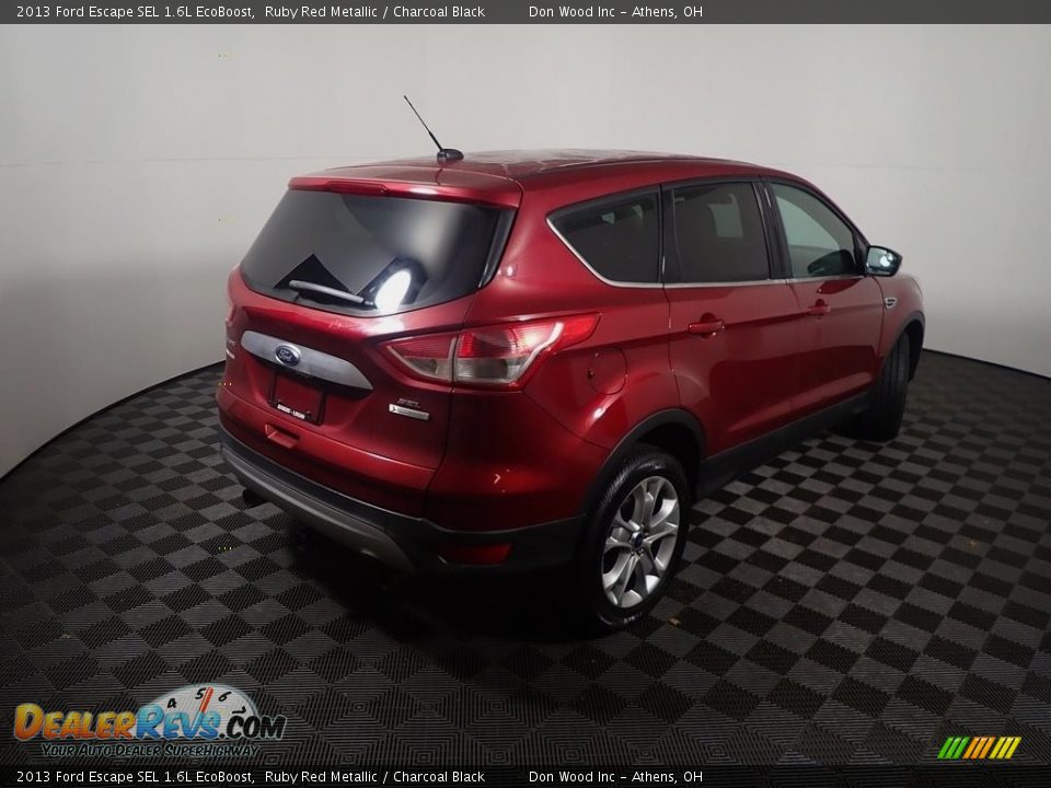 2013 Ford Escape SEL 1.6L EcoBoost Ruby Red Metallic / Charcoal Black Photo #17
