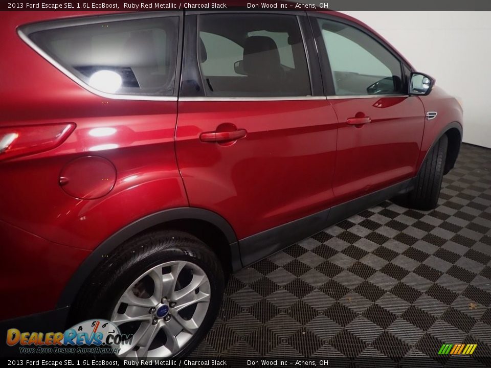2013 Ford Escape SEL 1.6L EcoBoost Ruby Red Metallic / Charcoal Black Photo #19