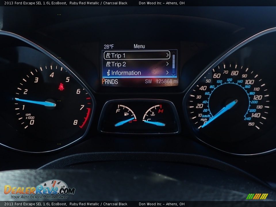 2013 Ford Escape SEL 1.6L EcoBoost Ruby Red Metallic / Charcoal Black Photo #29