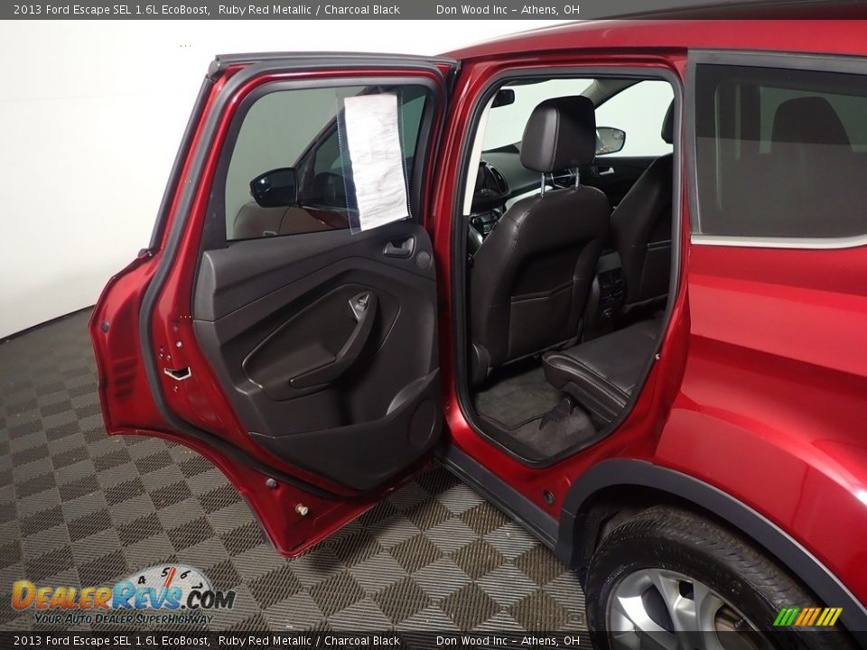 2013 Ford Escape SEL 1.6L EcoBoost Ruby Red Metallic / Charcoal Black Photo #35