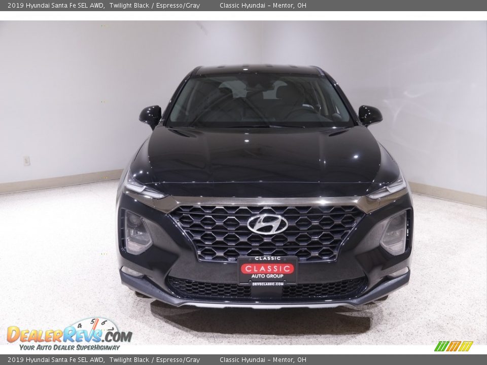 2019 Hyundai Santa Fe SEL AWD Twilight Black / Espresso/Gray Photo #2