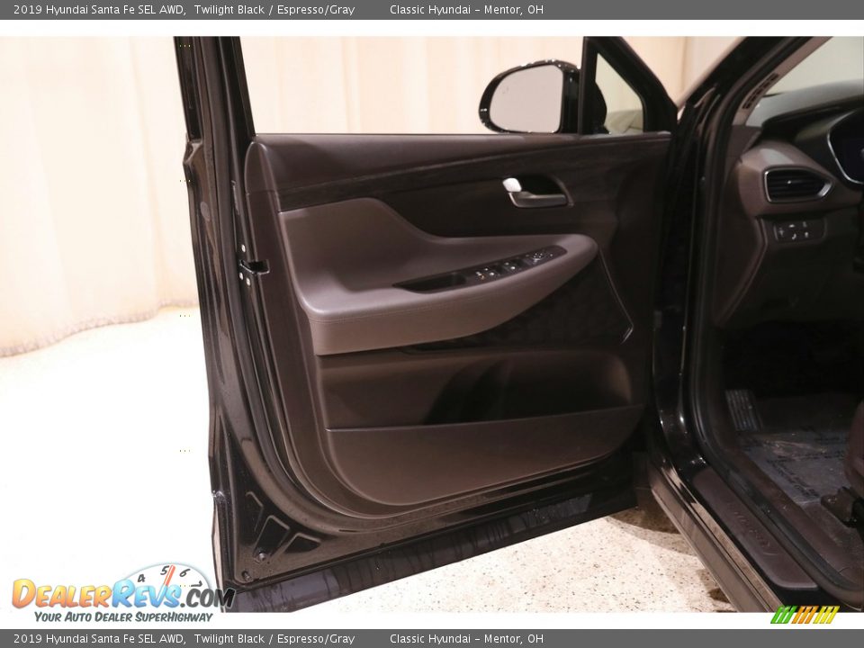 2019 Hyundai Santa Fe SEL AWD Twilight Black / Espresso/Gray Photo #4