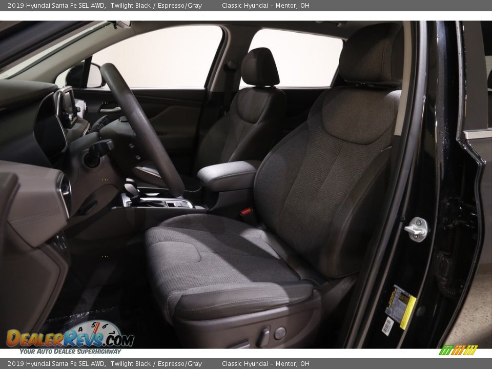 2019 Hyundai Santa Fe SEL AWD Twilight Black / Espresso/Gray Photo #5