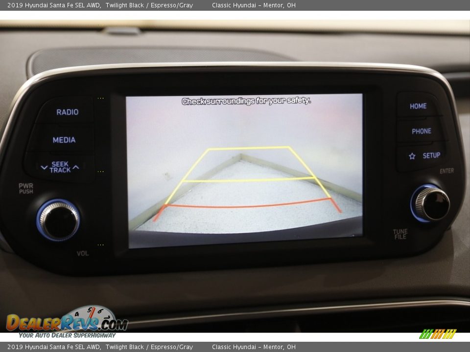 2019 Hyundai Santa Fe SEL AWD Twilight Black / Espresso/Gray Photo #11