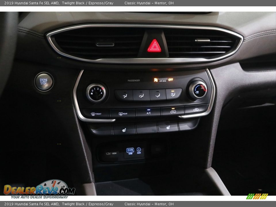 2019 Hyundai Santa Fe SEL AWD Twilight Black / Espresso/Gray Photo #12