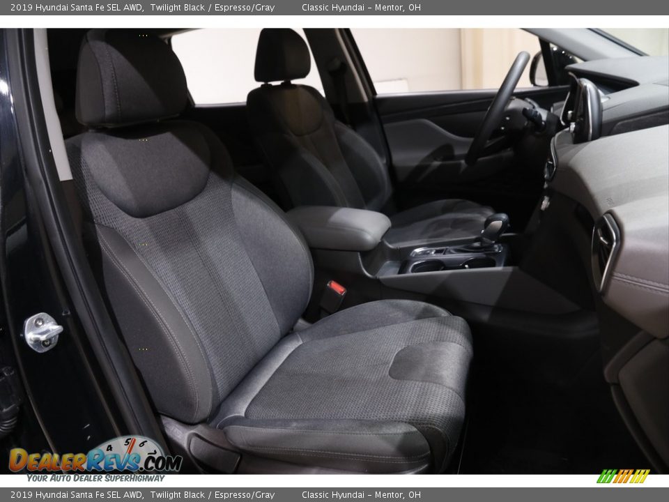 2019 Hyundai Santa Fe SEL AWD Twilight Black / Espresso/Gray Photo #14