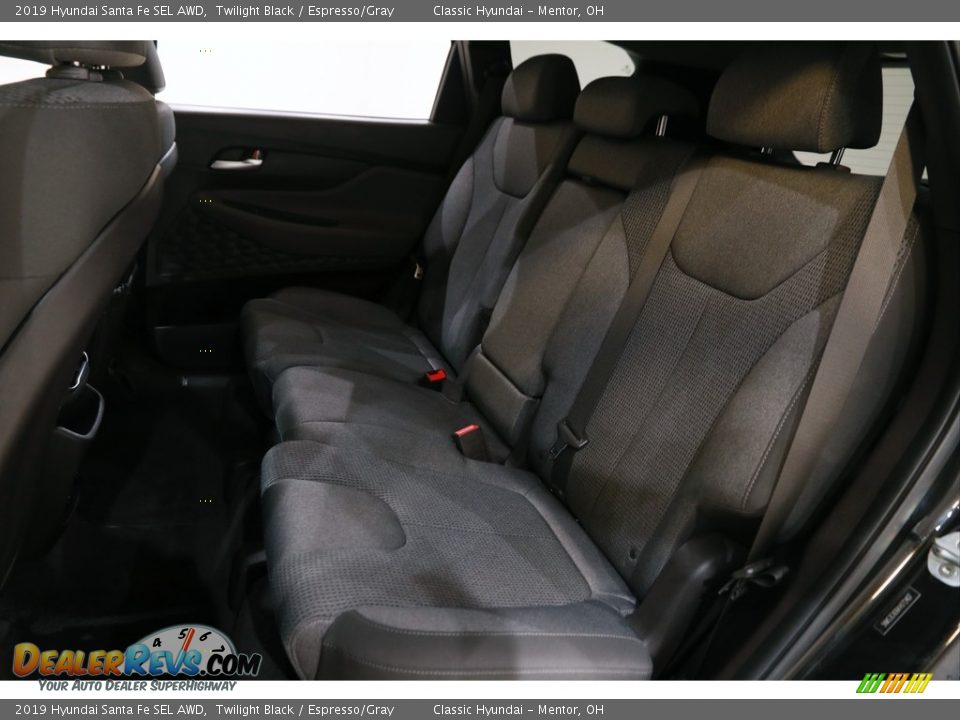 2019 Hyundai Santa Fe SEL AWD Twilight Black / Espresso/Gray Photo #16