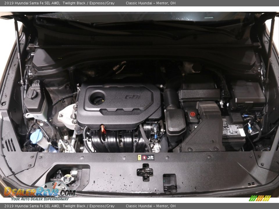 2019 Hyundai Santa Fe SEL AWD Twilight Black / Espresso/Gray Photo #18