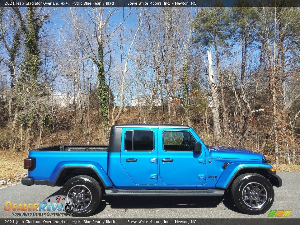 2021 Jeep Gladiator Overland 4x4 Hydro Blue Pearl / Black Photo #7