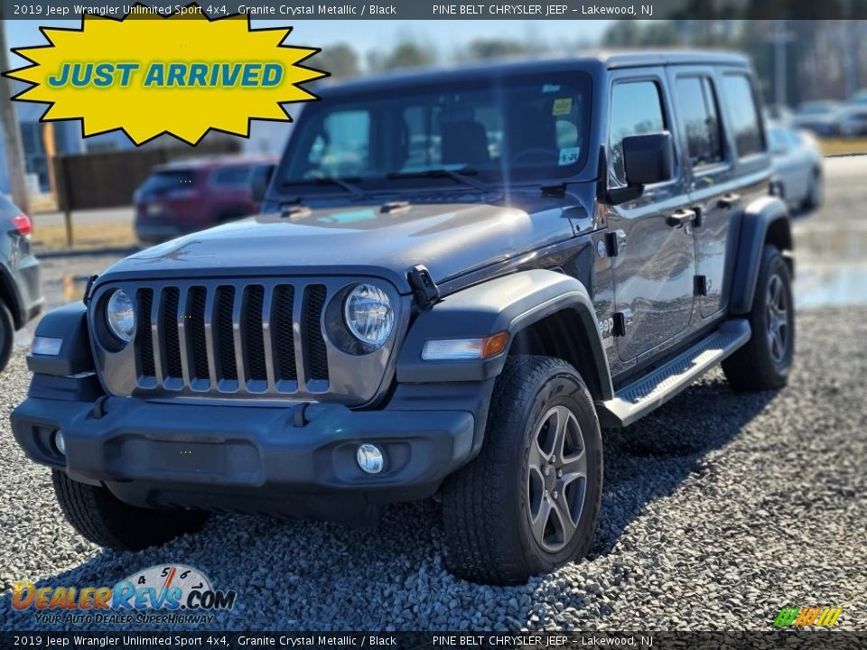 2019 Jeep Wrangler Unlimited Sport 4x4 Granite Crystal Metallic / Black Photo #1