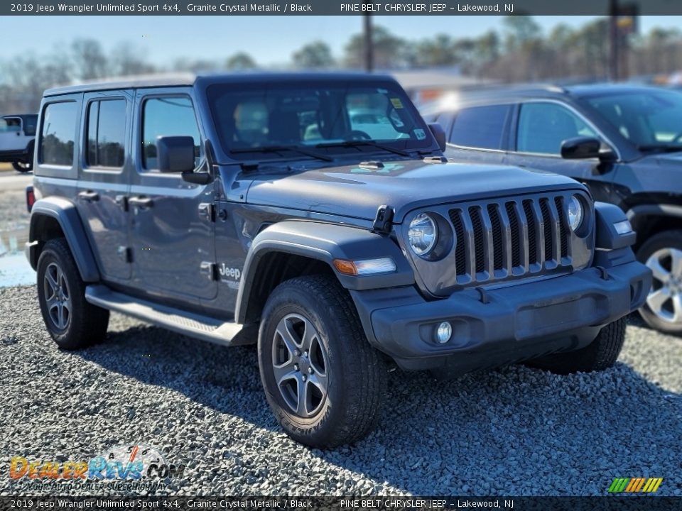 2019 Jeep Wrangler Unlimited Sport 4x4 Granite Crystal Metallic / Black Photo #2