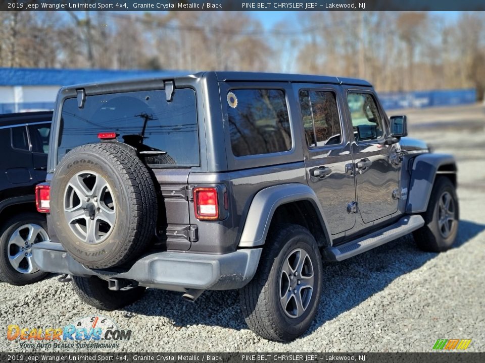 2019 Jeep Wrangler Unlimited Sport 4x4 Granite Crystal Metallic / Black Photo #3