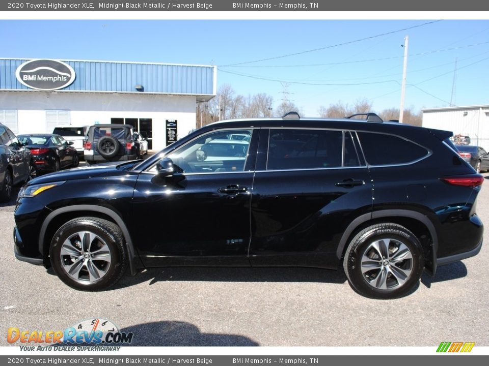 2020 Toyota Highlander XLE Midnight Black Metallic / Harvest Beige Photo #2