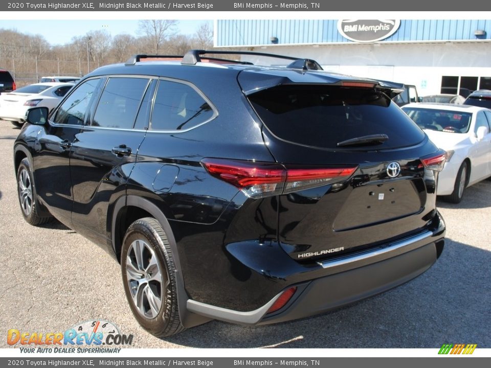 2020 Toyota Highlander XLE Midnight Black Metallic / Harvest Beige Photo #3