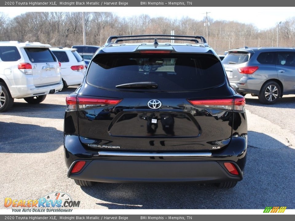 2020 Toyota Highlander XLE Midnight Black Metallic / Harvest Beige Photo #4