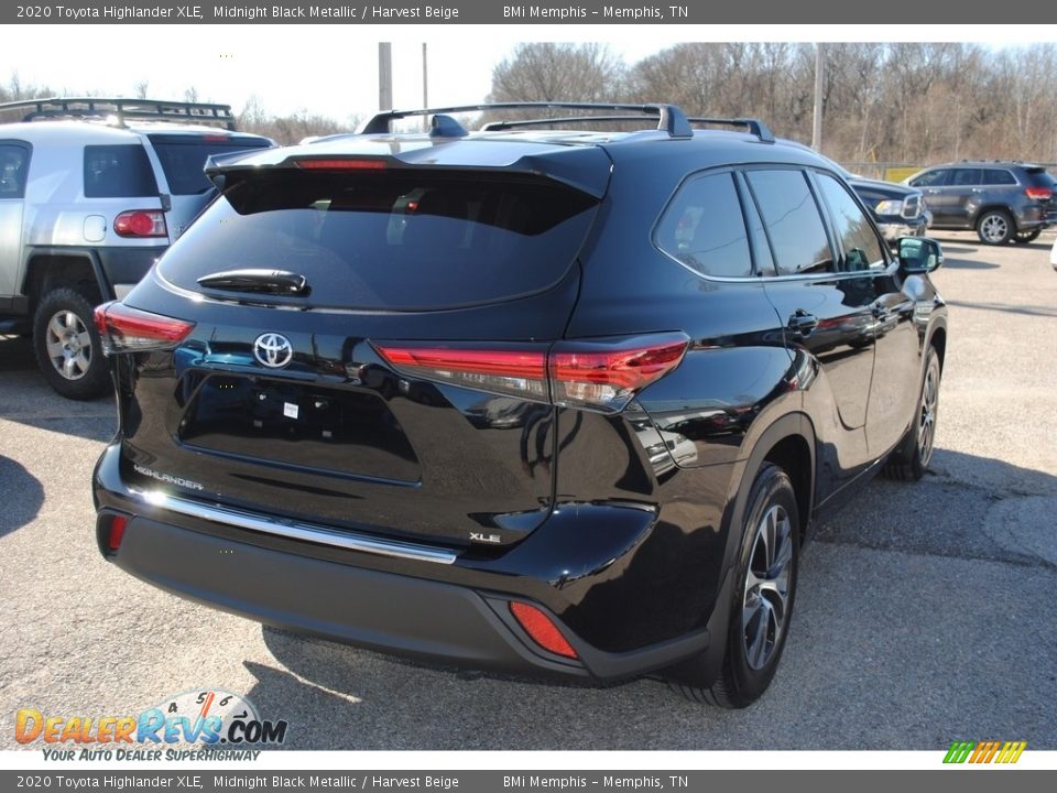 2020 Toyota Highlander XLE Midnight Black Metallic / Harvest Beige Photo #5