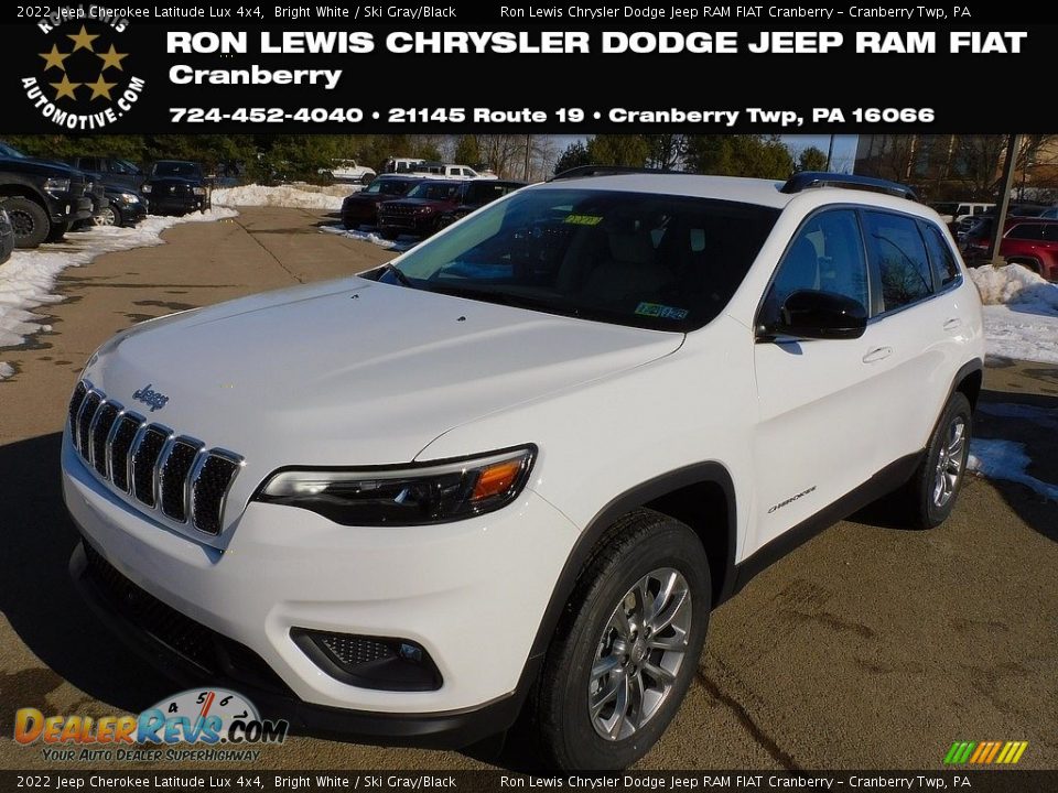 2022 Jeep Cherokee Latitude Lux 4x4 Bright White / Ski Gray/Black Photo #1