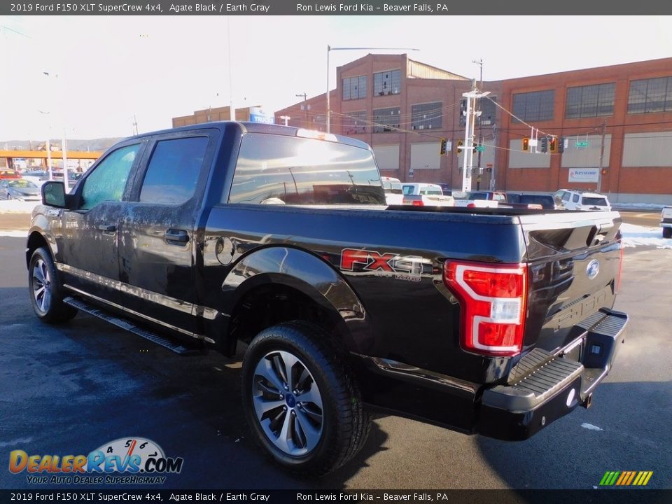 2019 Ford F150 XLT SuperCrew 4x4 Agate Black / Earth Gray Photo #5