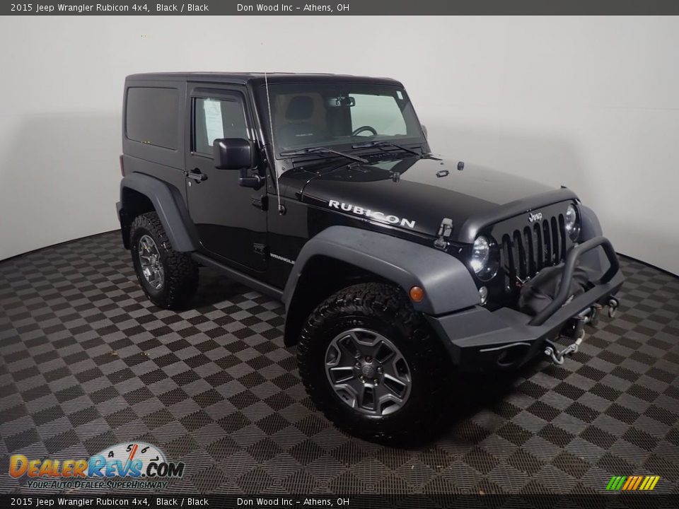 2015 Jeep Wrangler Rubicon 4x4 Black / Black Photo #3