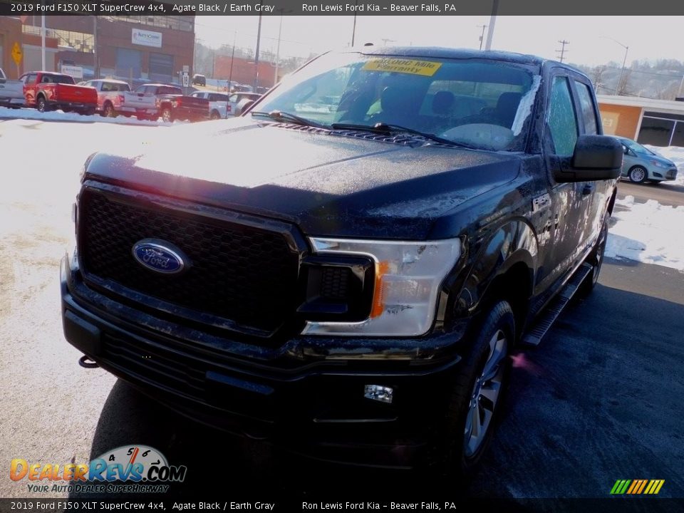 2019 Ford F150 XLT SuperCrew 4x4 Agate Black / Earth Gray Photo #7