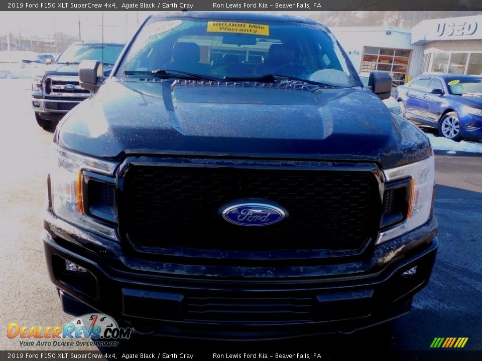 2019 Ford F150 XLT SuperCrew 4x4 Agate Black / Earth Gray Photo #8