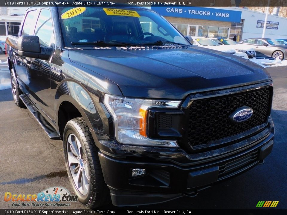 2019 Ford F150 XLT SuperCrew 4x4 Agate Black / Earth Gray Photo #9