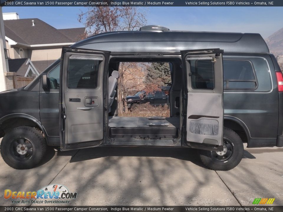 Indigo Blue Metallic 2003 GMC Savana Van 1500 Passenger Camper Conversion Photo #7