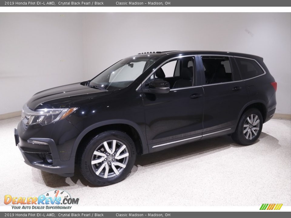 2019 Honda Pilot EX-L AWD Crystal Black Pearl / Black Photo #3