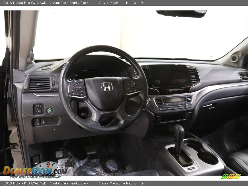 2019 Honda Pilot EX-L AWD Crystal Black Pearl / Black Photo #7